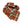 Plaid flannel bandana featuring colors of rust, blue, yellow-orange, white, and black. 