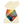 Colorful rainbow plaid bandana on a dog shaped wooden cutout with brand tag 'Charlie & the Hound'.
